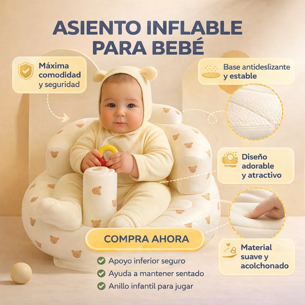 BabyNest Air™ – Asiento Inflable de Seguridad para Bebé