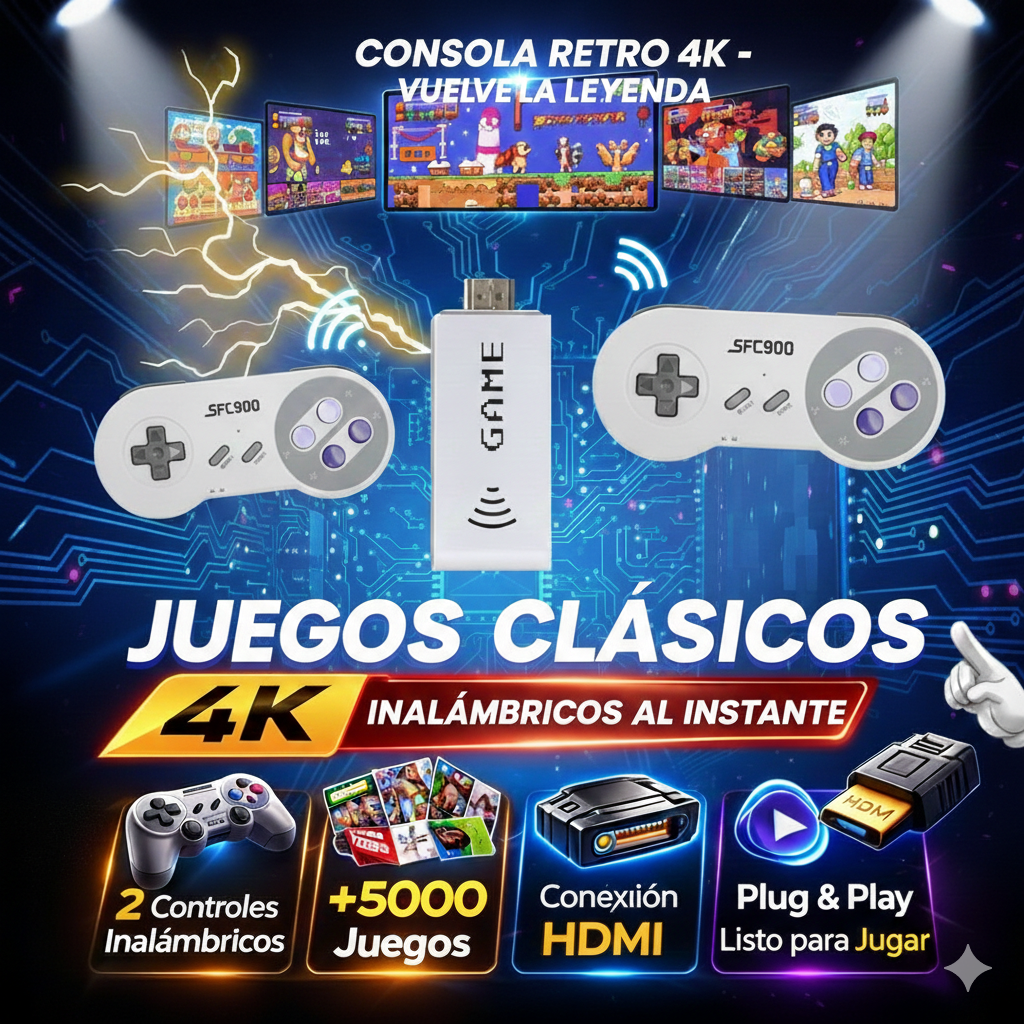 Consola Retro 4K - Vuelve la Leyenda