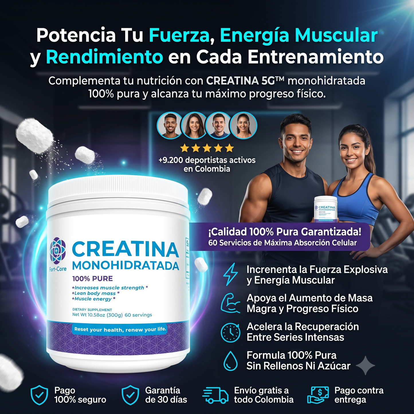 CREATINA 5G - Fuerza, Energía y Rendimiento Integral