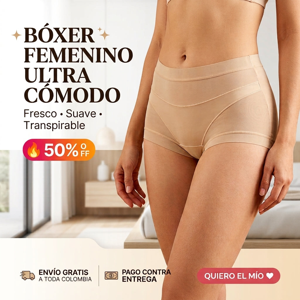 ✨ Bóxer Femenino Ultra Cómodo y Transpirable