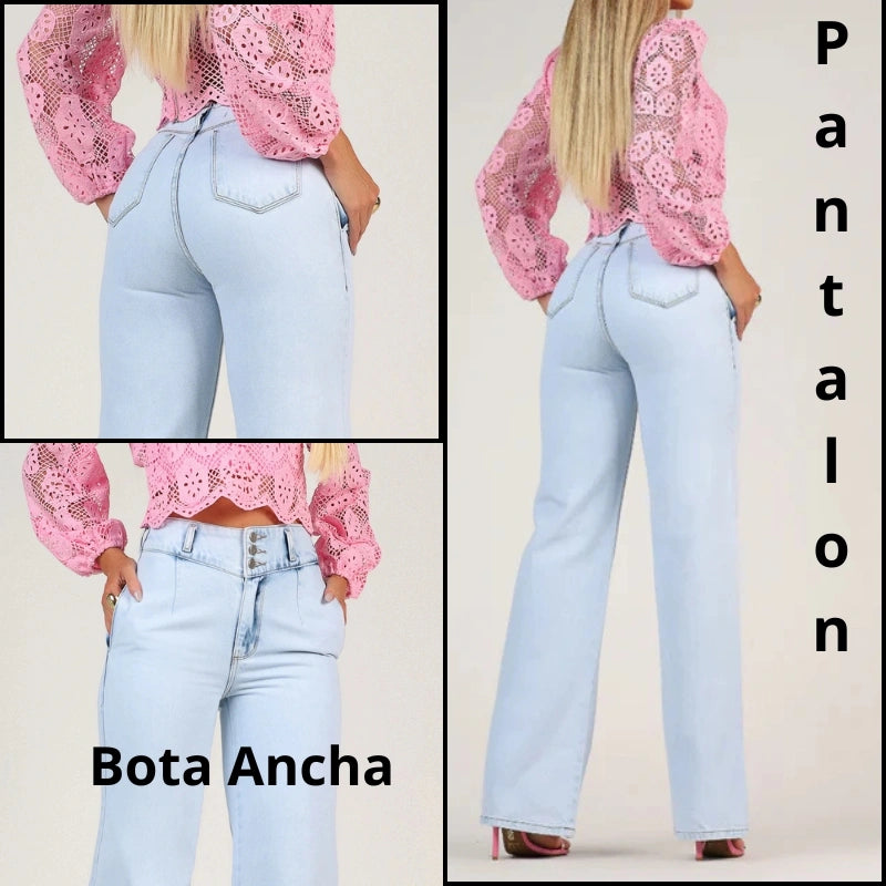 PANTALONES VAQUEROS BOTA ANCHA