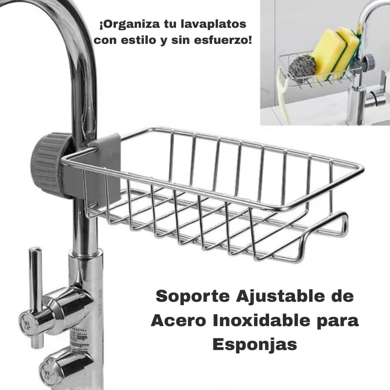 SOPORTE AJUSTABLE DE ACERO INOXIDABLE PARA ESPONJAS