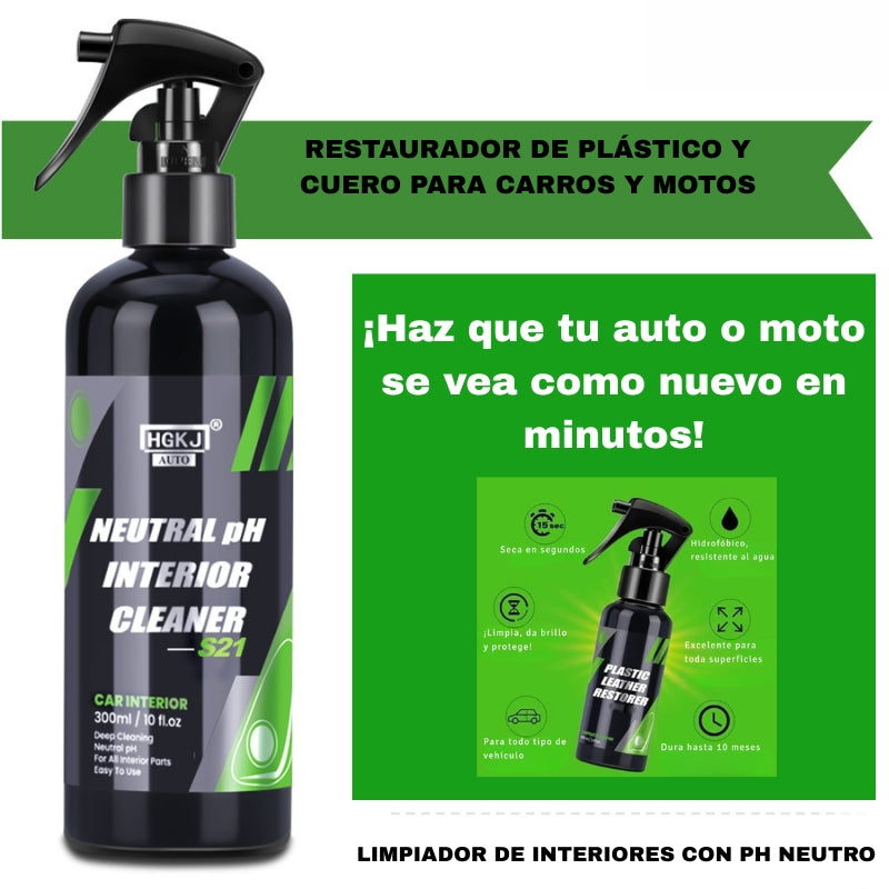 RESTAURADOR DE PLÁSTICO Y CUERO PARA CARROS Y MOTOS