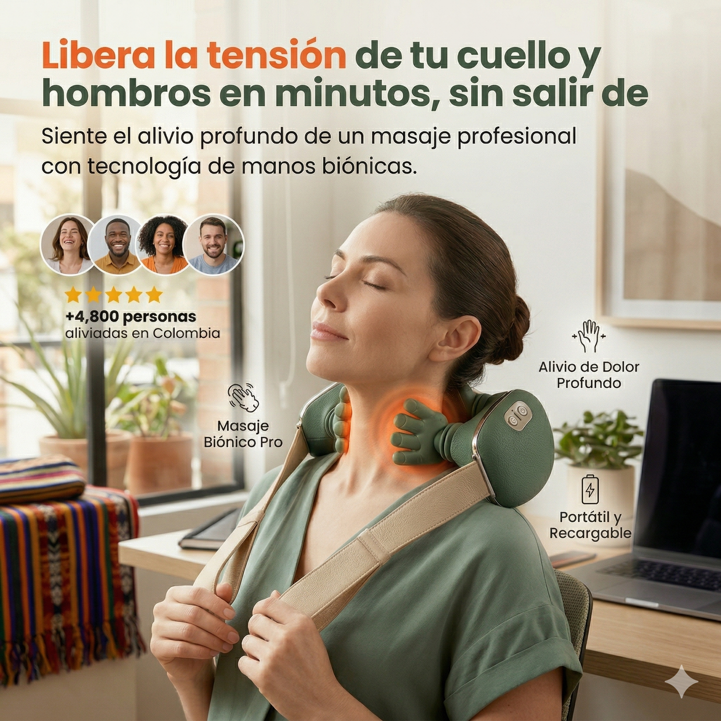 Alivio Cervical - Masajeador Inteligente para Cuello y Hombros🔥
