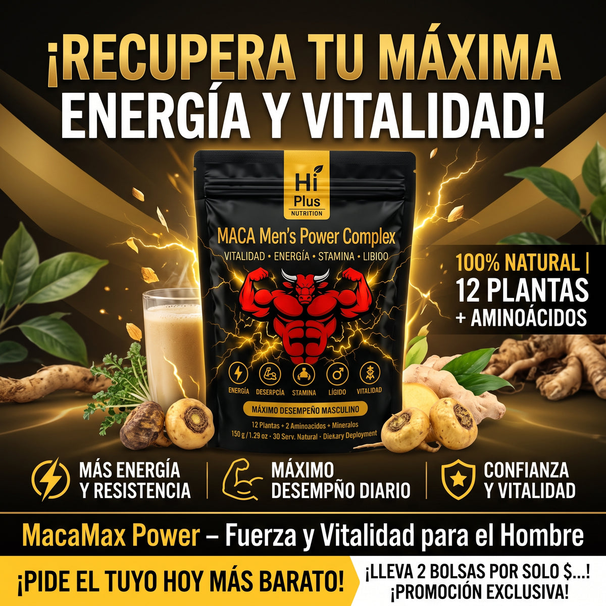 MacaMax Power – Fuerza y Vitalidad para el Hombre