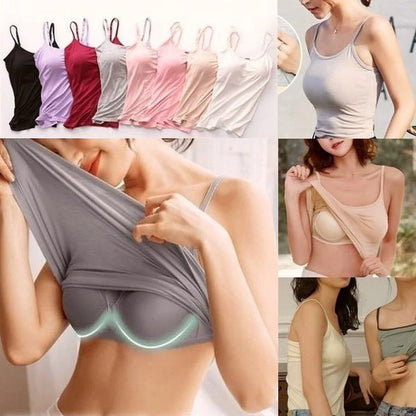 Camiseta Sin Mangas con Sujetador de Soporte Integrado