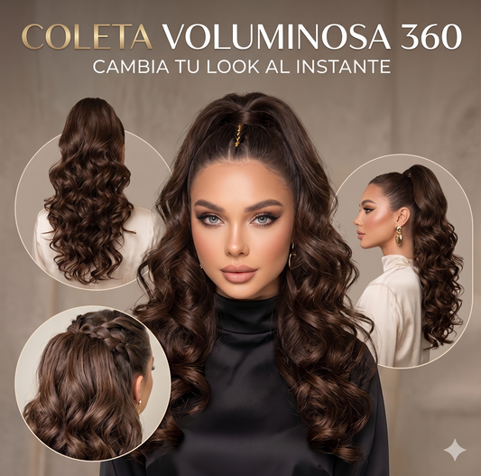 Coleta Voluminosa 360° 💖 - ✨ Cabello largo, abundante y perfecto en segundos ✨