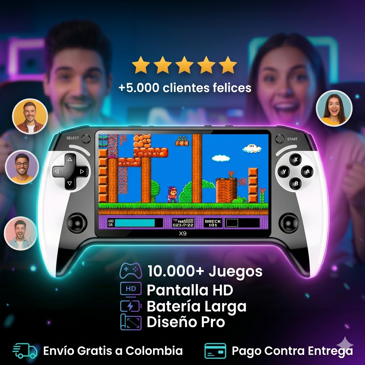 Consola Arcade Retro Portátil – Revive los Clásicos🎮