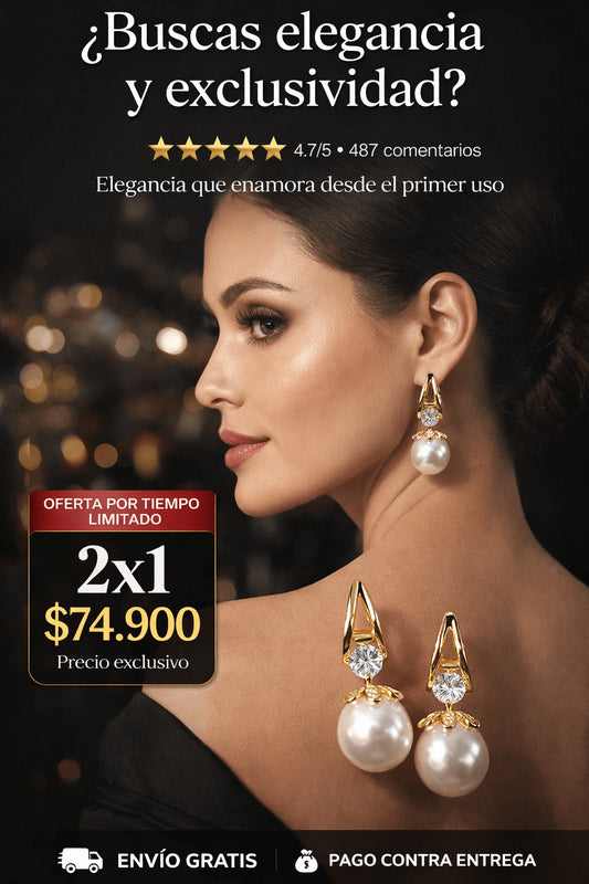 2x1 OFERTA | PENDIENTES  DE PERLA DE PLATA ESTERLINA DE 925 | ORIGINAL