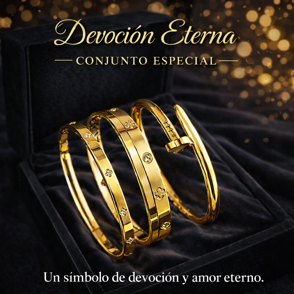 3X1 Devoción Eterna – Conjunto Especial ORO DE 14K