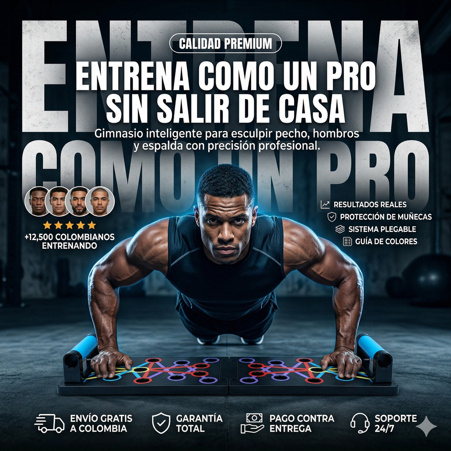 PushFit Pro – Gimnasio Portátil Inteligente -⚡Entrena tu tren superior con precisión, estabilidad y resultados reales desde casa.