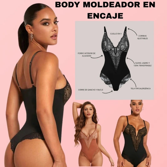 BODY MOLDEADOR EN ENCAJE