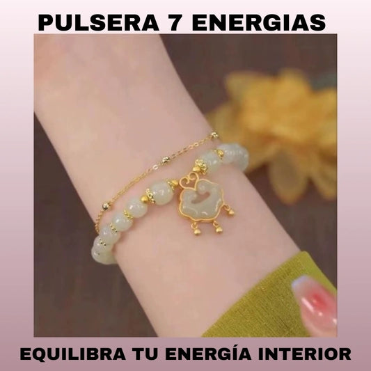 2X1 OFERTA | PULSERA 7 ENERGIAS EQUILIBRA ORO LAMINADO