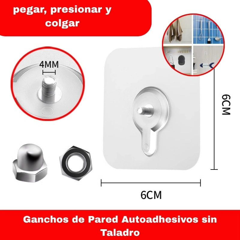 GANCHOS DE PARED AUTOADHESIVOS
