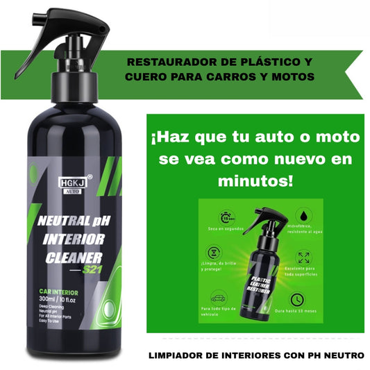 RESTAURADOR DE PLÁSTICO Y CUERO PARA CARROS Y MOTOS