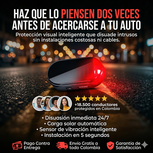 Luz de Alerta Solar - Protección visual para tu auto 🔴