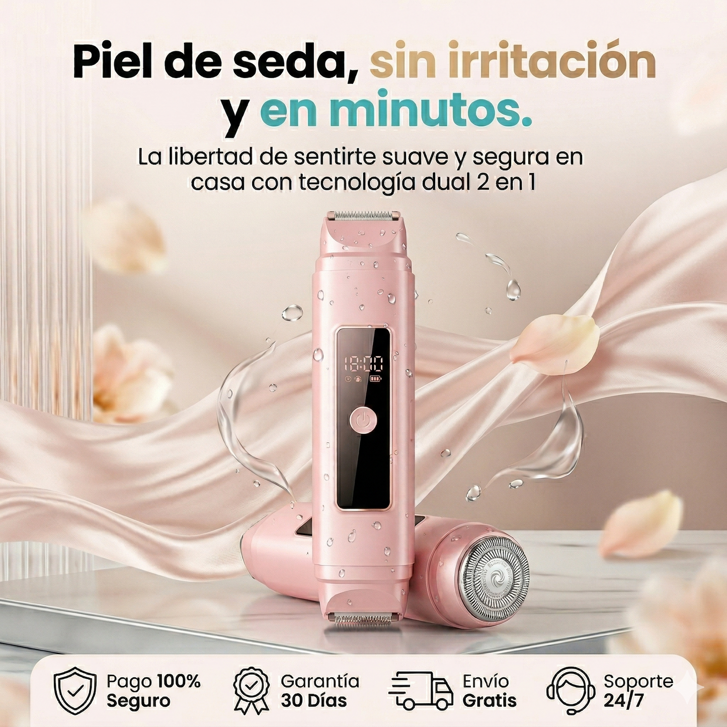 Depiladora Eléctrica 2 en 1 para Bikini y Cuerpo