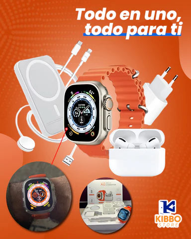 Combo Reloj Watch X8 Ultra + Audifonos In Ear + Power Bank |ORIGINAL®️