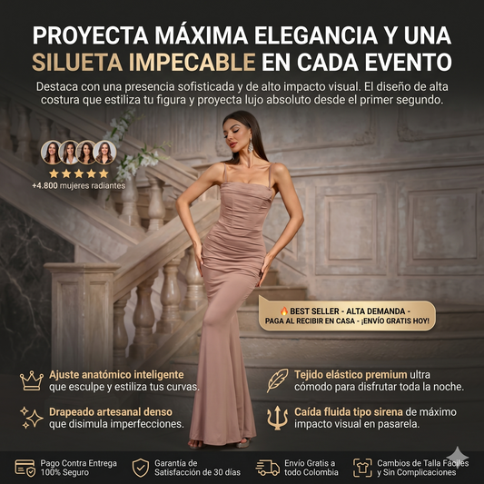 Vestido de Gala con Efecto Moldeador ✨