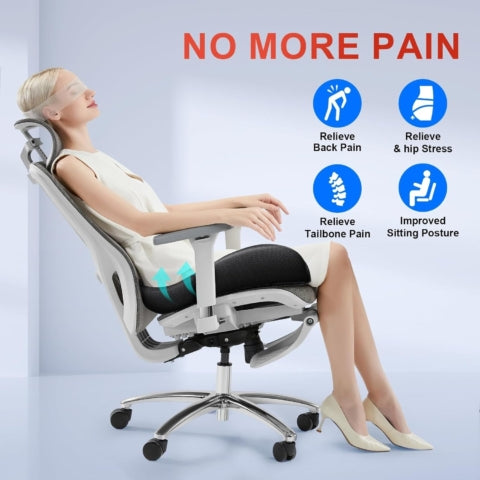 Cojín ergonómico de espuma viscoelástica para asiento