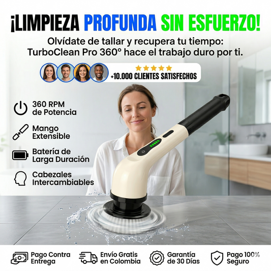 TurboClean Pro 360° – Cepillo Eléctrico de Limpieza Total - Cepillo de limpieza eléctrico 9 en 1🏠Multifuncional para uso doméstico