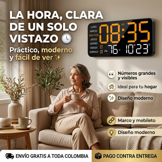 Reloj Digital LED de Pared