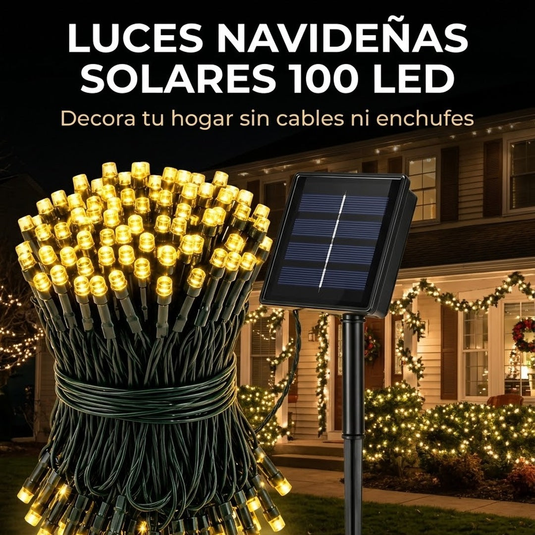 Luces Navideñas Solares 100 LED
