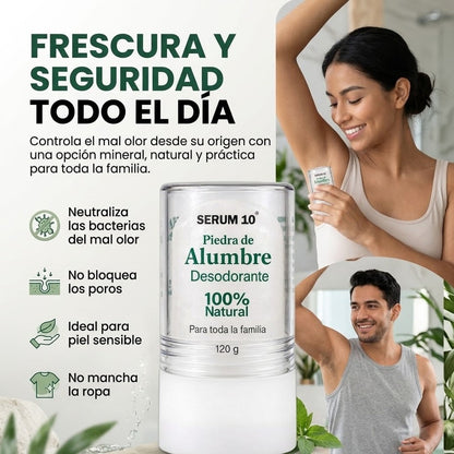 Desodorante Piedra de Alumbre - frescura y seguridad todo el día