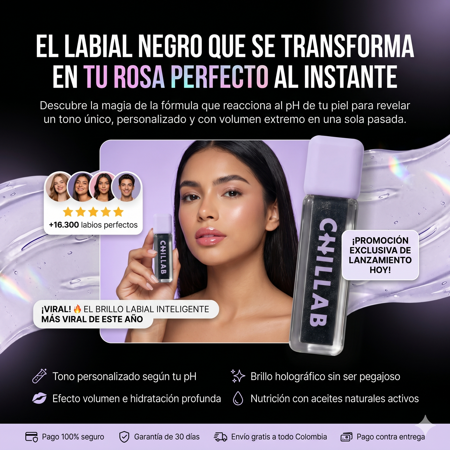 Magic Black Lip Oil | Brillo Inteligente de Volumen