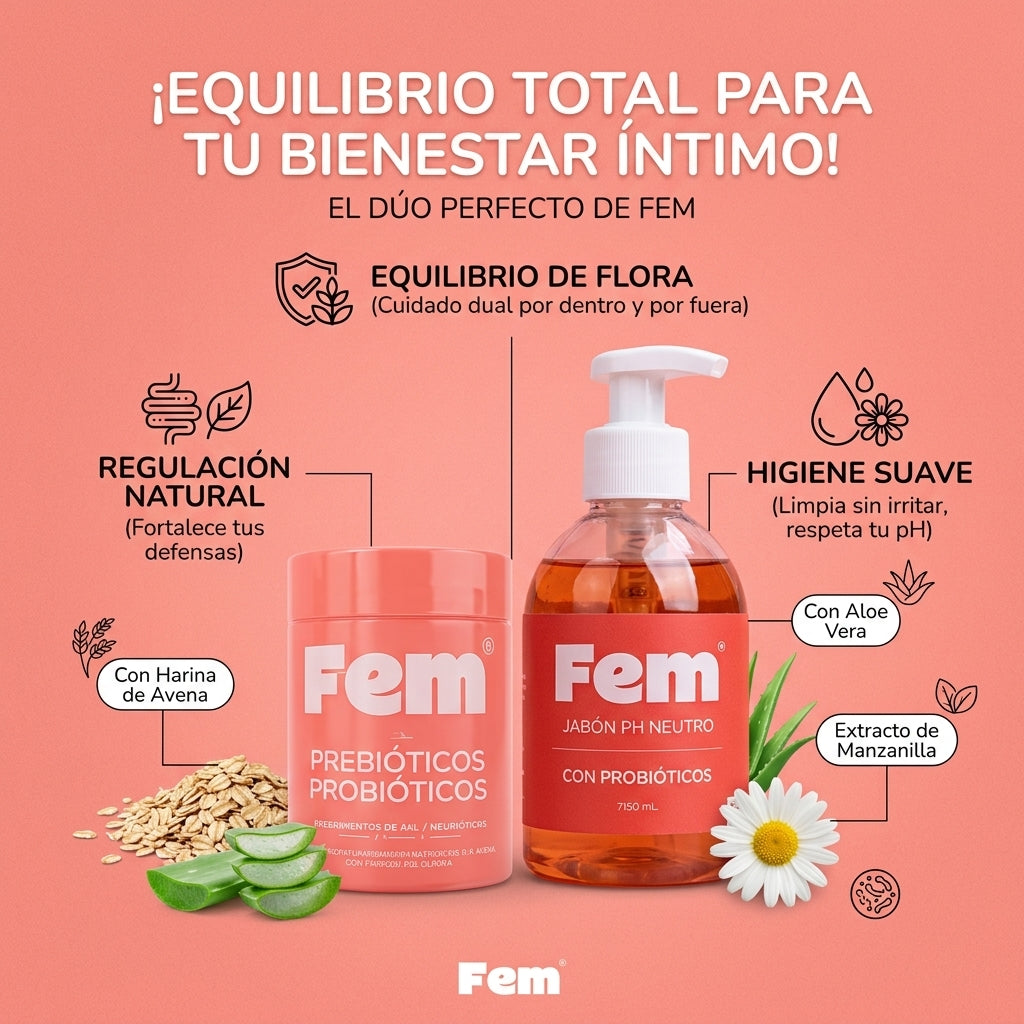 Dúo Equilibrio Femenino – Probióticos + Jabón Íntimo