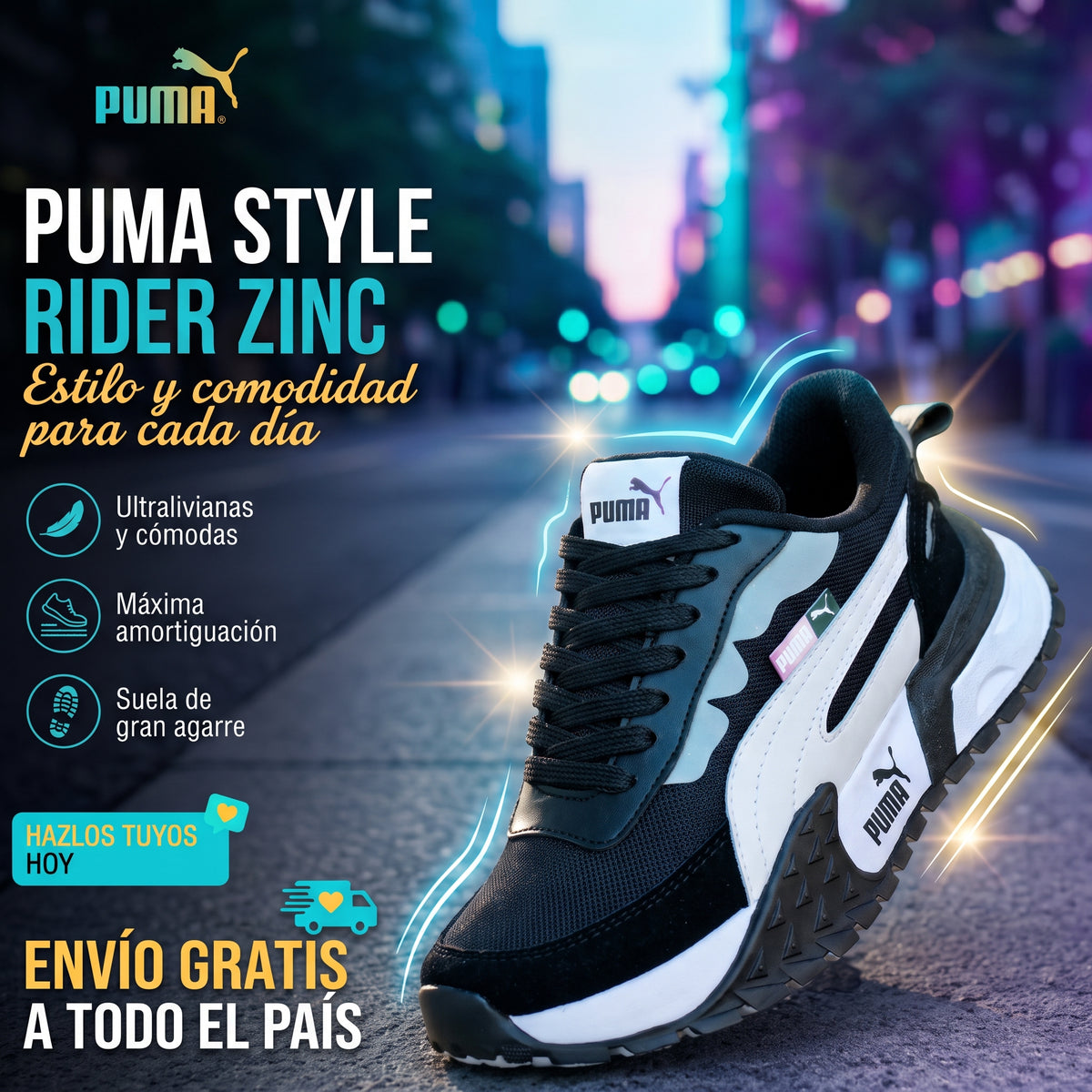 P.uma Style Rider Zinc Dama – Diseño Moderno y Estilo para Cada Día
