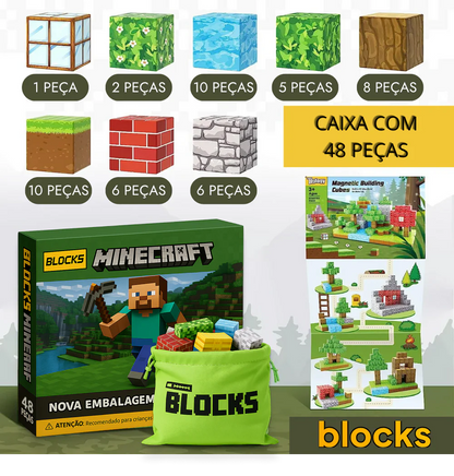 Bloques de construcción magnéticos - 48/64/75 piezas [+5 figuras GRATIS]