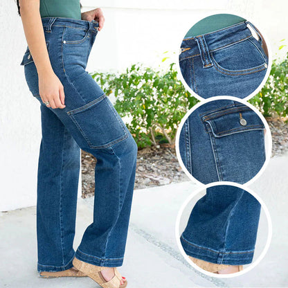 Jeans elásticos de cintura alta para mujer⭐